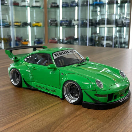 AutoArt Porsche RWB 993 Green 1:18 Diecast Model Car - detailed collector display model