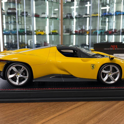 MR Collection Models Ferrari Daytona SP3 2019 1:18 Giallo Modena Resin Model Car - collectible scale model car