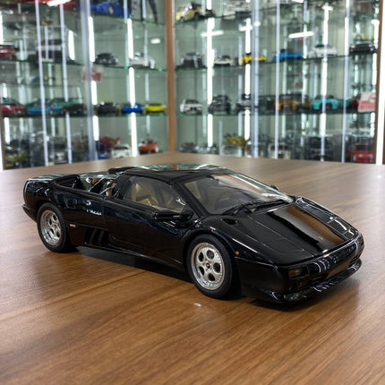 AutoArt Lamborghini Diablo Roadster Gloss Black 1:18 Diecast Model Car - detailed collector display model
