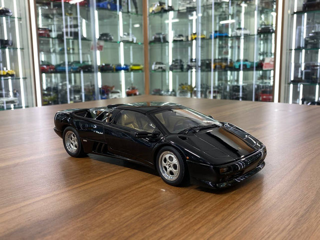 AutoArt Lamborghini Diablo Roadster Gloss Black 1:18 Diecast Model Car - detailed collector display model