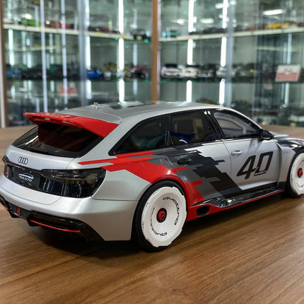 GT Spirit 1:18 Audi RS6 GTO Concept Silver Resin Scale Model Car - premium collector scale model