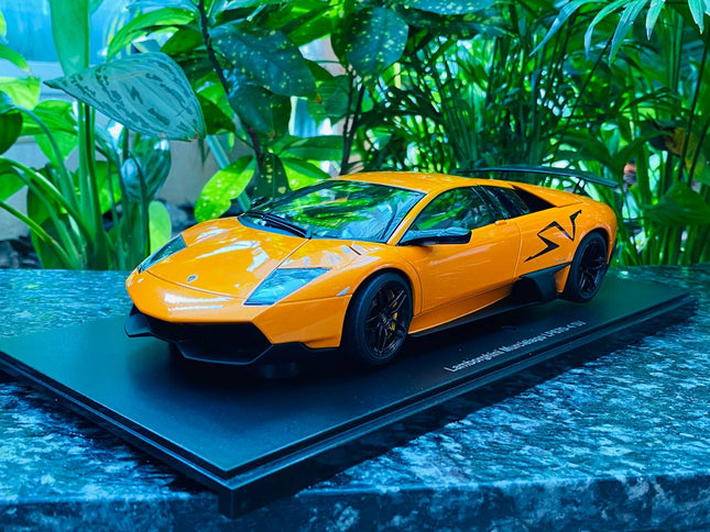 AutoArt Lamborghini Murcielago LP670-4 SV Orange 1:18 Diecast Model Car - detailed collector display model