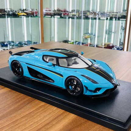 GT Spirit Koenigsegg Regera Resin Model 1:18 Baby Blue Limited Edition - detailed collector display model