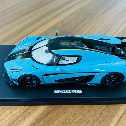 GT Spirit Koenigsegg Regera Resin Model 1:18 Baby Blue Limited Edition - scale model for display