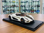 Koenigsegg Regera 1/18 White Resin Model Non-Opening GT Spirit - detailed collector display model
