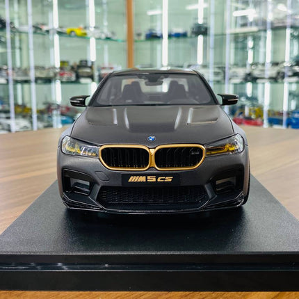 GT Spirit 1/18 BMW M5 CS Resin Model Car Black Limited Edition - studio product photo of the scale model