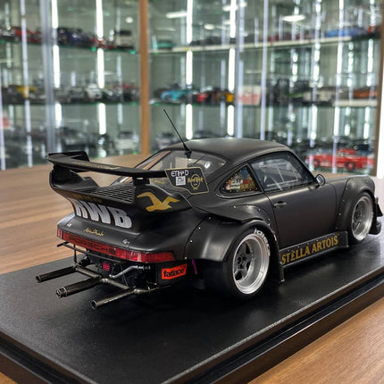 GT Spirit Porsche RWB 911 (964) Stella Artois 1:18 Resin Matt Black Limited - collectible scale model car