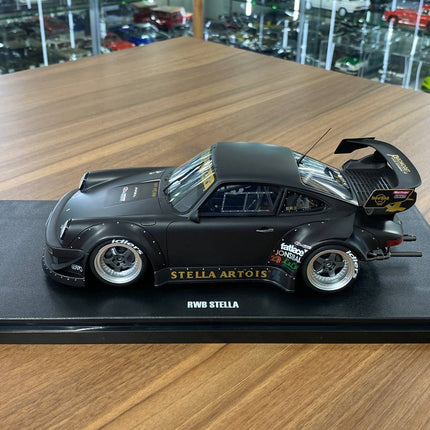 GT Spirit Porsche RWB 911 (964) Stella Artois 1:18 Resin Matt Black Limited - premium collector scale model