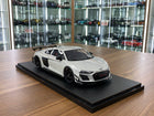 GT Spirit Audi R8 Coupe V10 GT RWD 2022 1:18 White Grey Resin Model - detailed collector display model