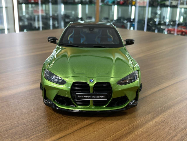 GT Spirit 1/18 Resin BMW M4 Competition G82 M Performance 2021 Java Green - studio product photo of the scale model