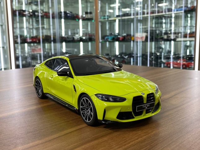 1/18 Resin GT Spirit BMW M4 Competition Coupe (G82) 2021 in Sao Paulo Yellow -  Limited 600 pcs - detailed collector display 