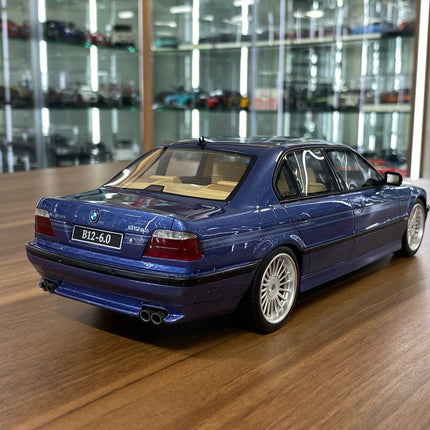 OttOMobile BMW Alpina B12 6.0 E38 1999 1:18 Resin Model Blue - fine detailed model replica