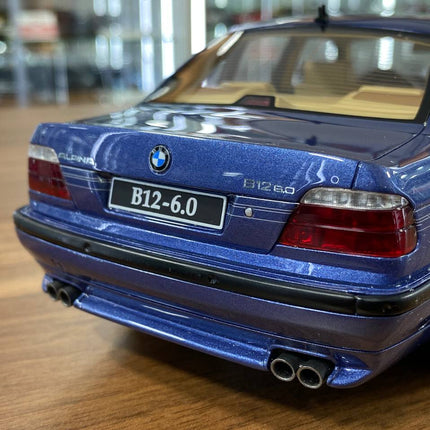 OttOMobile BMW Alpina B12 6.0 E38 1999 1:18 Resin Model Blue - detailed die-cast style model