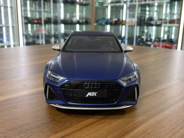 Audi RS 7 ABT Sportline 2020 1:18 Matt Blue Resin Model Car | GT Spirit - studio product photo of the scale model