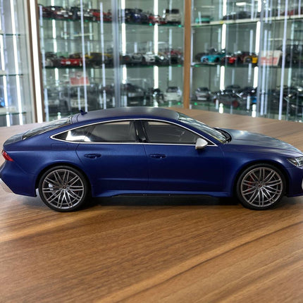Audi RS 7 ABT Sportline 2020 1:18 Matt Blue Resin Model Car | GT Spirit - collectible scale model car