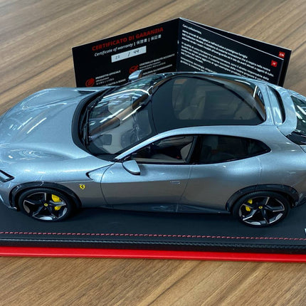 MR Collection 1/18 Ferrari Purosangue Grigio Titanio Resin Model - scale model for display