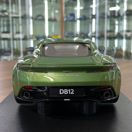 GT Spirit Aston Martin DB12 1:18 Green Resin Model Car - premium collector scale model
