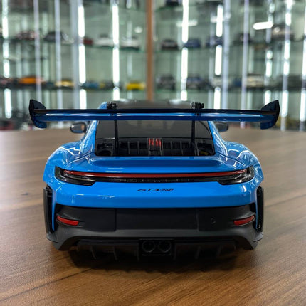 Minichamps Porsche 911 992 GT3 RS 2024 Weissach Paket 1:18 Diecast Model Blue - premium collector scale model
