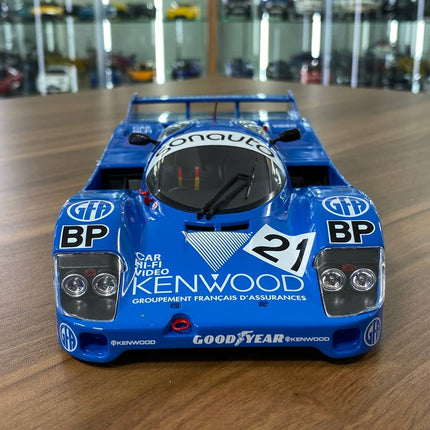 Solido Porsche 956LH-24H 1983 1/18 Diecast Model Car Blue - studio product photo of the scale model