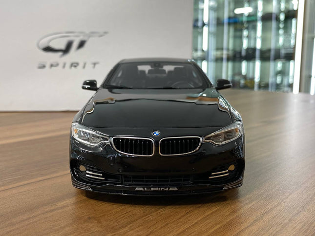 GT Spirit BMW Alpina B4 1:18 Resin Scale Model Car Black - studio product photo of the scale model