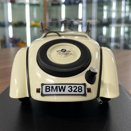 Minichamps BMW 328 Roadster 1938 1:18 White Diecast Model Car - premium collector scale model