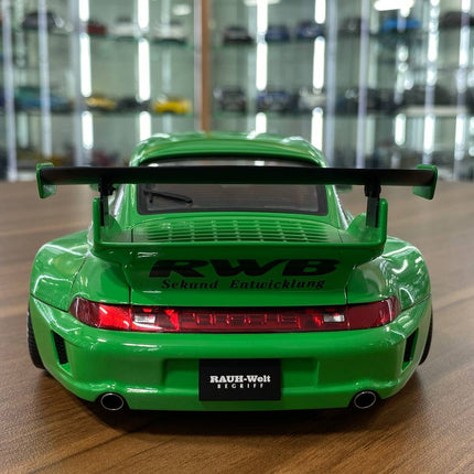 AutoArt Porsche RWB 993 Green 1:18 Diecast Model Car - premium collector scale model