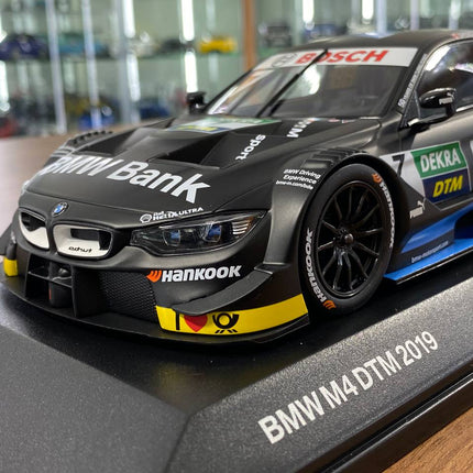 Minichamps 1:18 BMW M4 DTM 2019 #7 B. Spengler Matte Black Diecast Model - premium collector scale model