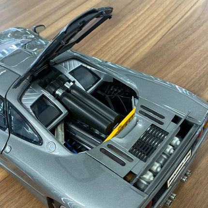 McLaren F1 GTR 1:12 Grey Full Opening Diecast Model Car | Minichamps - detailed die-cast style model