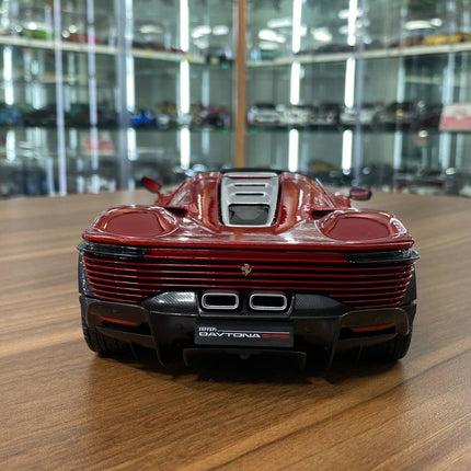 Bburago Ferrari Daytona SP3 1/18 Diecast Full Opening Glossy Red - premium collector scale model