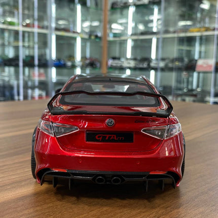 1/18 Diecast Alfa Romeo Giulia GTAm 2020 Red Metallic Bburago Model Car - premium collector scale model