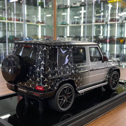 MotorHelix Mercedes-Benz G63 AMG 2019 1/18 Resin Model Silver Black - collector edition scale model