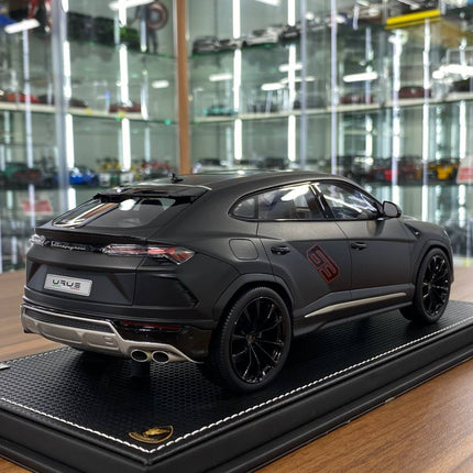 MR Collection Models Lamborghini URUS #63 1/18 Resin Matt Black - premium collector scale model