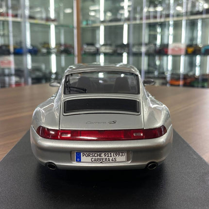 1:18 Porsche 911 (993) Carrera 4S 1995 Silver Diecast Model Car - premium collector scale model