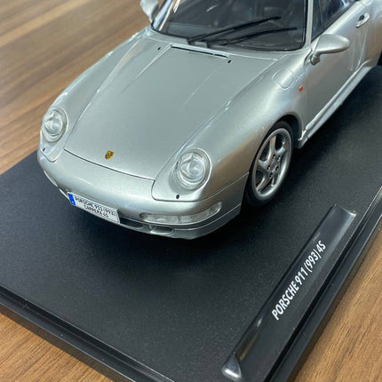 1:18 Porsche 911 (993) Carrera 4S 1995 Silver Diecast Model Car - detailed die-cast style model