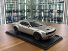 1/18 Diecast Solido Dodge Challenger SRT HellCat RedEye WIDE BODY Triple Nickel 2023 in Silver - detailed collector display m