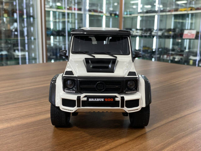 GT Spirit 1:18 Resin Mercedes-Benz Brabus 500 4x4 White Scale Model - studio product photo of the scale model