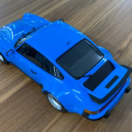 Minichamps 1/12 Porsche 911 Turbo 1977 Mexico Blue Diecast Model - scale model for display