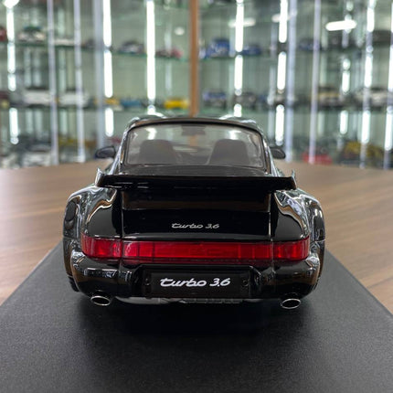 Solido Porsche 964 Turbo 1/18 Diecast Model Car Black 1990 - premium collector scale model
