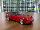 Solido 1/18 Diecast Porsche 911 964 Turbo 3.6 Roughe 1990 Dark Red Model Car - detailed collector display model