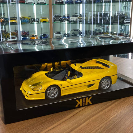 KK Scale Ferrari F50 1:18 Yellow Diecast Model Car - detailed die-cast style model