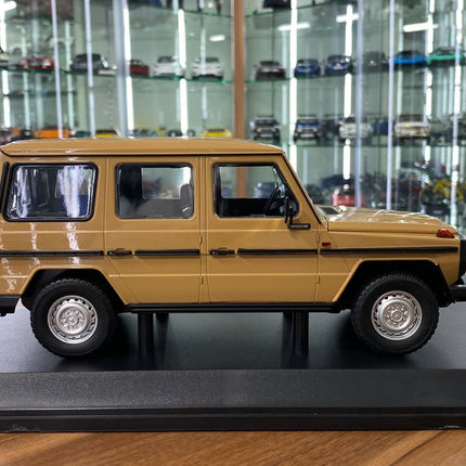 Minichamps Mercedes-Benz G-Model LWB 1980 1:18 Diecast Model Car Beige - collectible scale model car