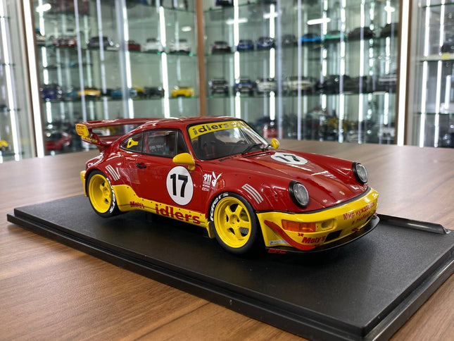 1/18 Diecast Solido Porsche RWB - MATY'S IDLERS 2016 #17 in Red/Yellow - detailed collector display model