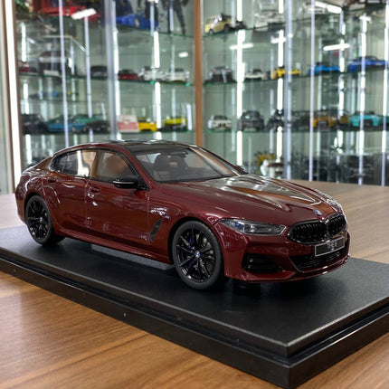 GT Spirit 1/18 BMW M850i Gran Coupe xDrive M Performance Diecast Model Dark Red - detailed collector display model