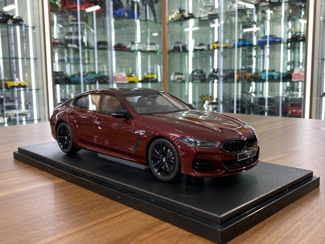 GT Spirit 1/18 BMW M850i Gran Coupe xDrive M Performance Diecast Model Dark Red - detailed collector display model