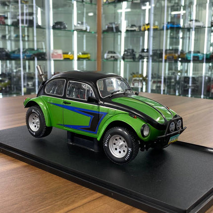 Solido 1/18 Volkswagen Beetle Baja Diecast Model 1976 Green - detailed collector display model