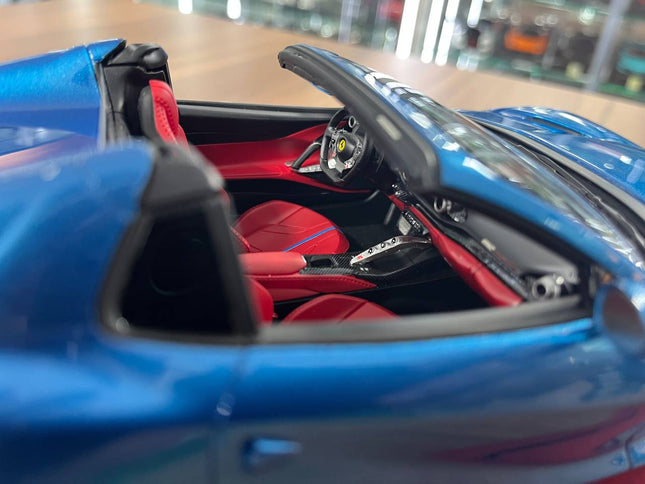 MR Collection 1/18 Ferrari 812 GTS DXB Edition Blue Resin Model Limited Edition - studio product photo of the scale model