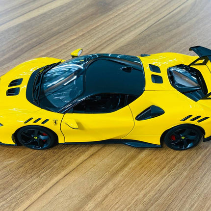 Bburago Ferrari SF90 XX Stradale 1:18 Yellow Diecast Model Car - scale model for display