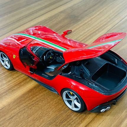 Bburago Ferrari Monza SP1 2018 1:18 Scale Diecast Model Car Red - collector edition scale model