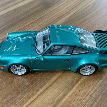 1/18 Diecast Porsche 911 Turbo 964 Green by Solido Model Car - premium collector scale model