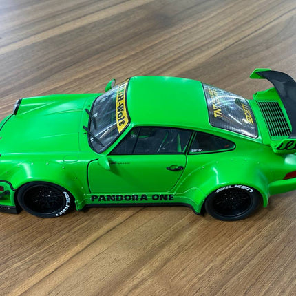Solido 1/18 Diecast Porsche 964 RWB - PANDORA ONE 2011 Green - scale model for display
